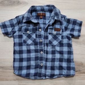 7 For All Mankind Plaid Button Up